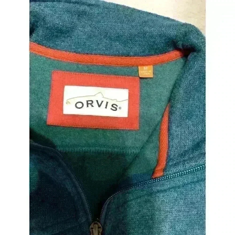 Orvis green Wool Blend Full Zip Womens Vest Size Medium EUC Hiking Outdoor - Picture 7 of 9
